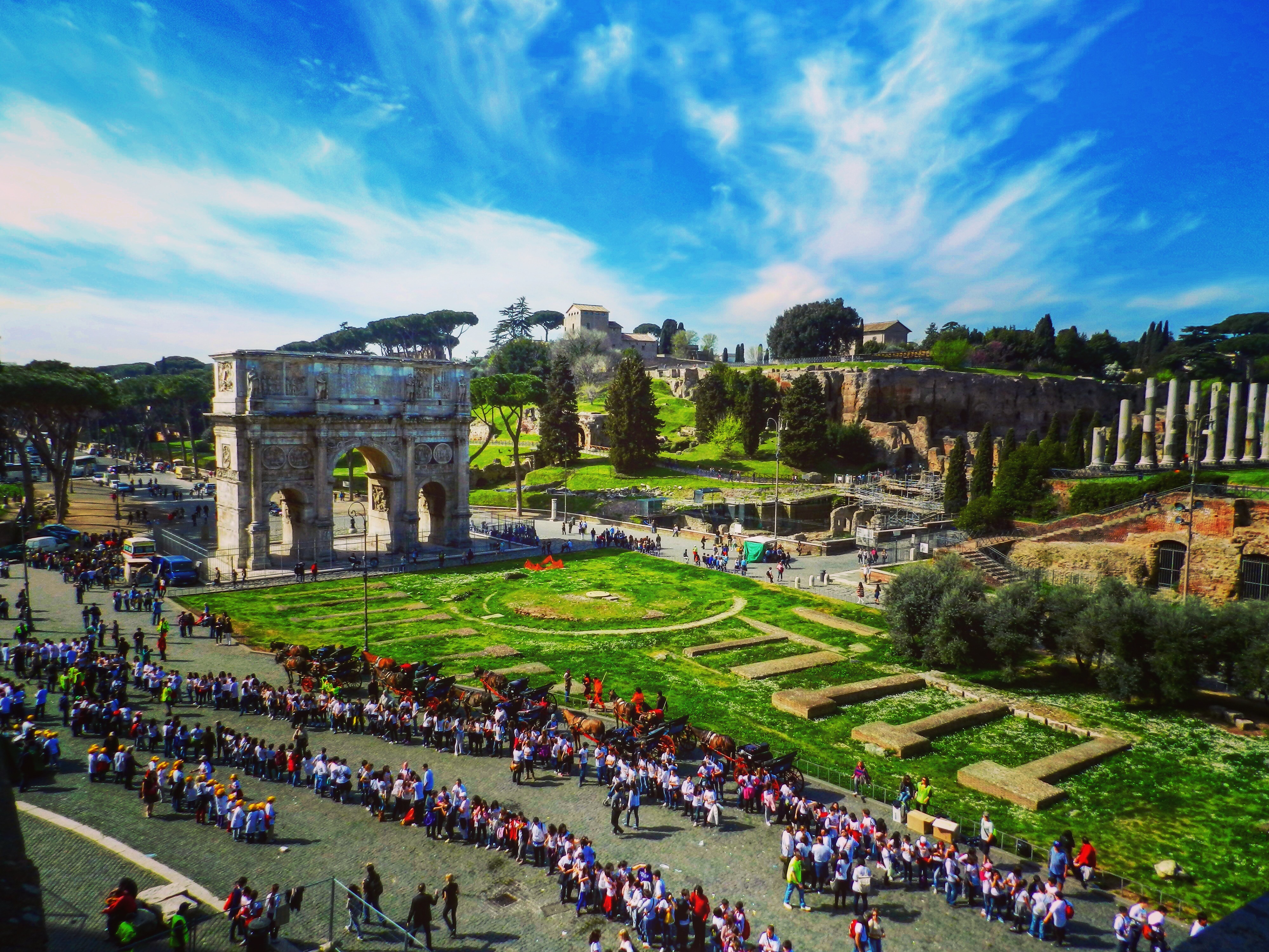 The Arch of Constantine near the Colosseum in Rome