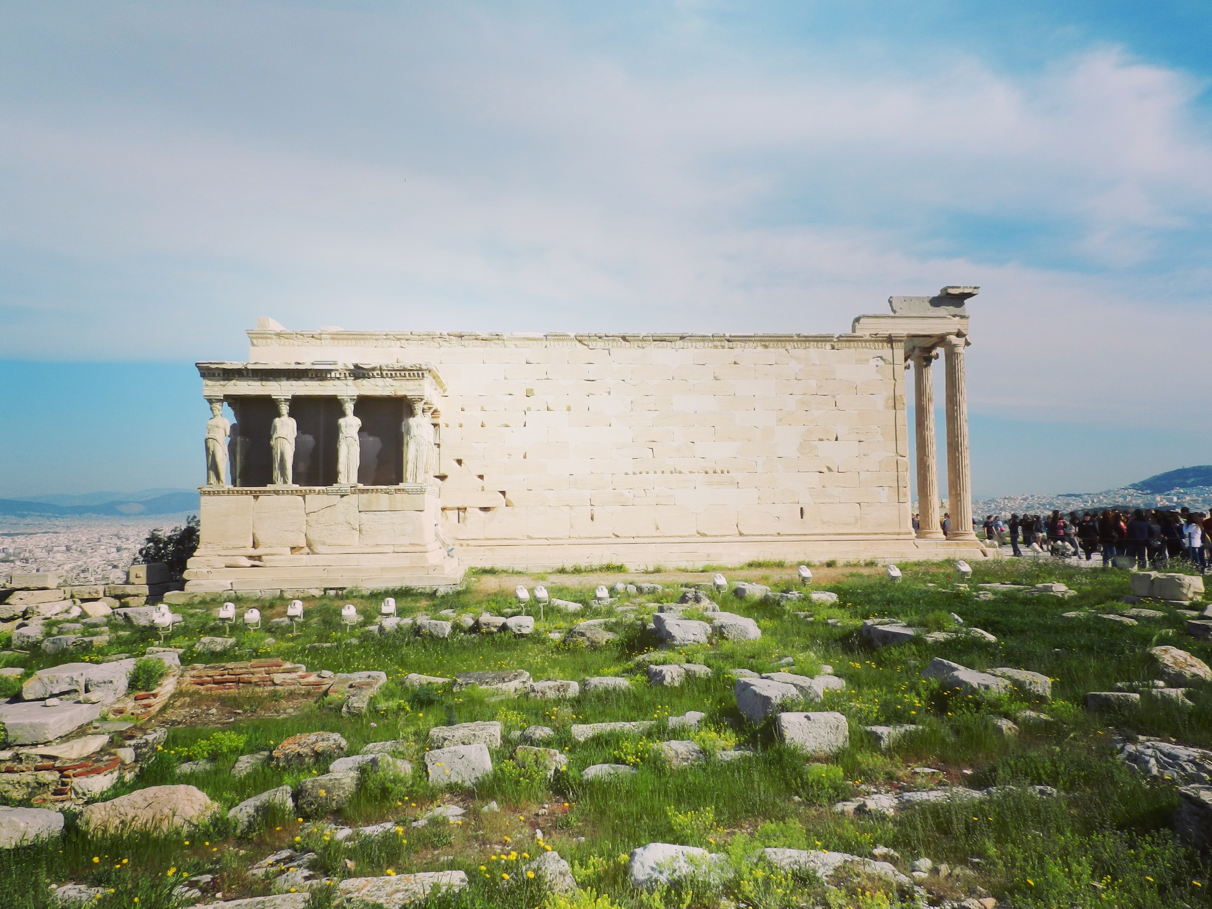 The Erechtheion temple at the Acropolis of Athens